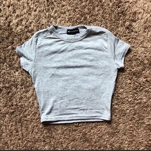 Grey crop top